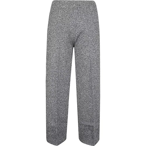 Wide Trousers, female, , Size: 2XS Grey Wide Leg Trousers - Circus Hotel - Modalova