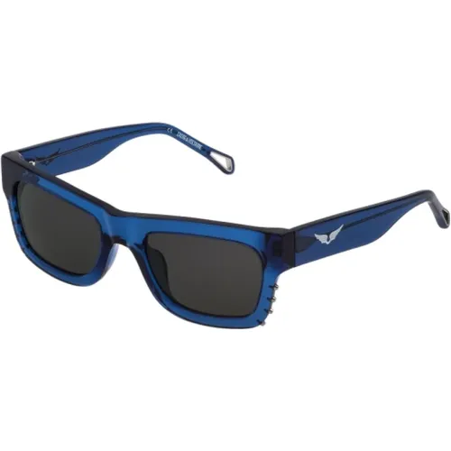 Blaue Acetat Damen Sonnenbrille - Zadig & Voltaire - Modalova