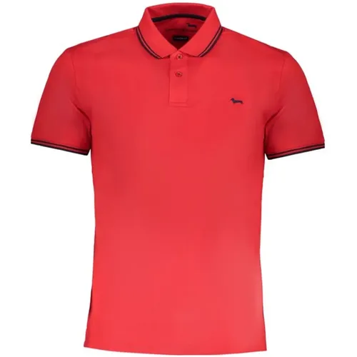 Rotes Baumwoll-Poloshirt Slim Fit - Harmont & Blaine - Modalova