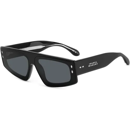 Schwarze/Graue Sonnenbrille , Damen, Größe: 66 MM - Isabel marant - Modalova