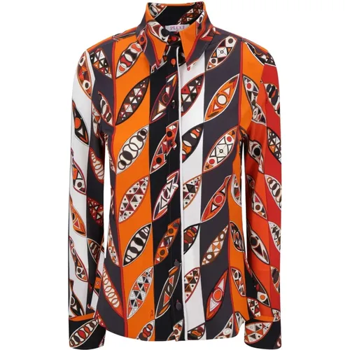 Womens Clothing Shirts Orange Ss24 , female, Sizes: M - EMILIO PUCCI - Modalova