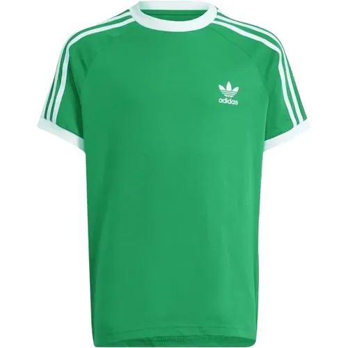 Grünes Gestreiftes Kinder T-shirt - adidas Originals - Modalova