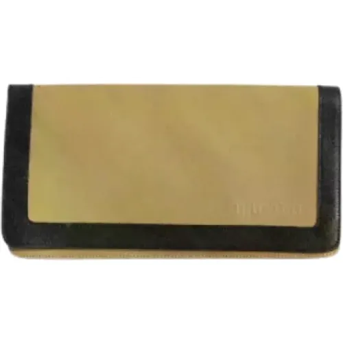 Pre-owned Clutches, female, , Size: ONE SIZE Pre-owned Leather clutches - Miu Miu Pre-owned - Modalova