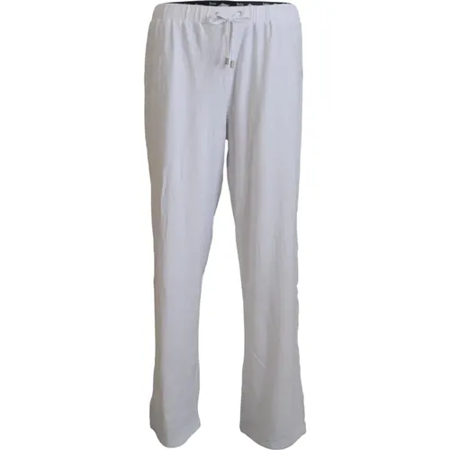Weiße Baumwollweite Logo Hose , Herren, Größe: XL - John Galliano - Modalova