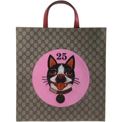 Pre-owned Tote Bags, female, , Size: ONE SIZE Pre-owned Canvas gucci-bags - Gucci Vintage - Modalova