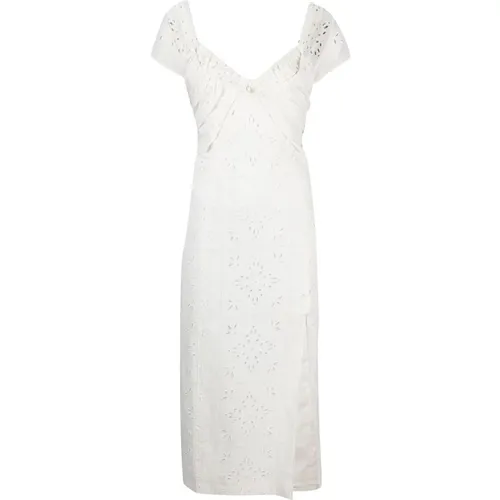 Weißes Kleid mit Stickerei - Jacquemus - Modalova