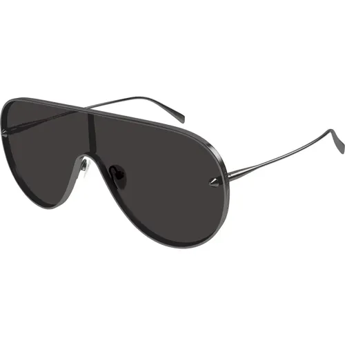 Sunglasses, unisex, , Size: ONE SIZE Gunmetal Grey Sunglasses - alexander mcqueen - Modalova