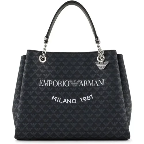 Nero Bianco Tote Bag , female, Sizes: ONE SIZE - Emporio Armani - Modalova