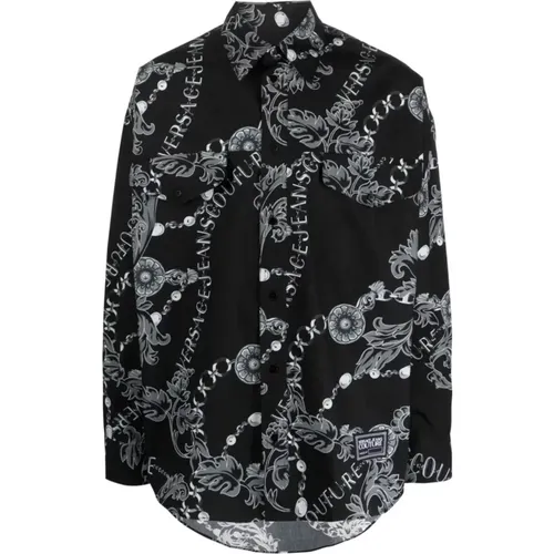 O print shirt , male, Sizes: XL, M, L, S, 2XL, 3XL - Versace Jeans Couture - Modalova