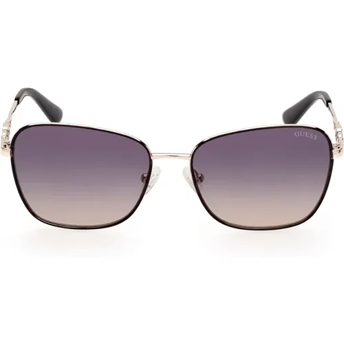 Square Sunglasses with Havana Frame and Gradient Lenses , female, Sizes: 53 MM - Guess - Modalova