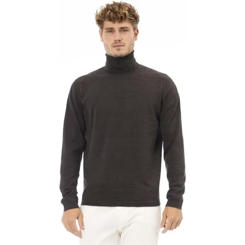 Turtlenecks, male, , Size: L Sweater - Long Sleeve - Turtleneck - Alpha Studio - Modalova