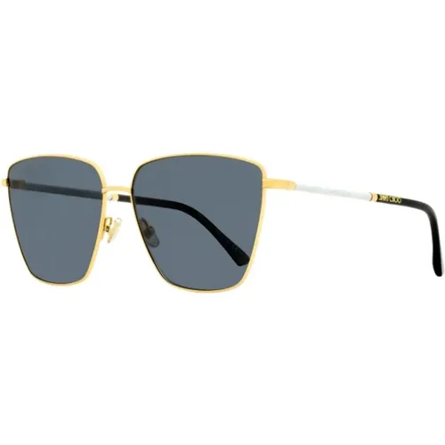 Goldene Metallsonnenbrille für Frauen - Jimmy Choo - Modalova