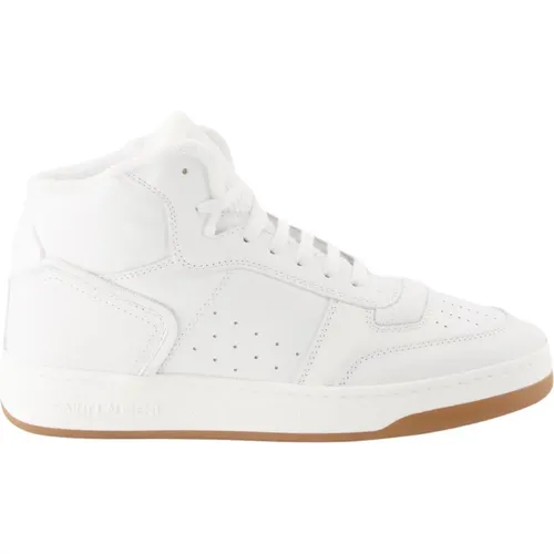 Sneakers, male, , Size: 8 US High-top Leather Sneakers - Saint Laurent - Modalova