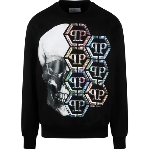 Sweatshirts, male, , Size: XL Skull Print Crewneck Sweatshirt - Philipp Plein - Modalova