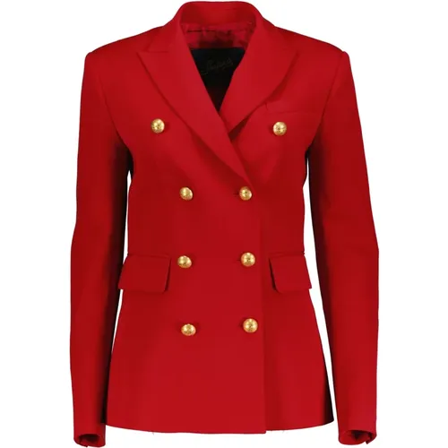 Blazers, female, , Size: S Double Breasted Stretch Wool Blazer - Seafarer - Modalova