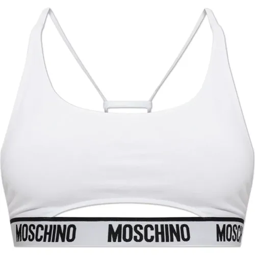 Sleeveless Tops, female, , Size: S Top with logo - Moschino - Modalova