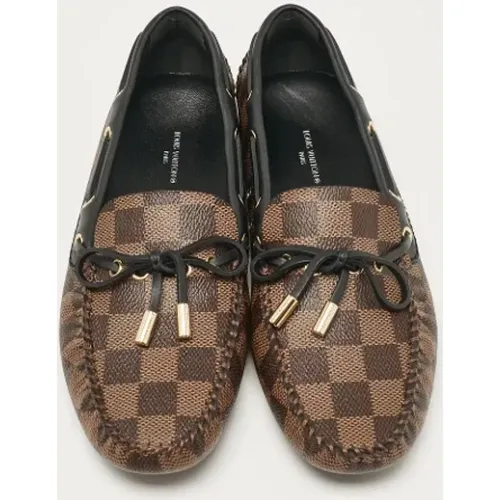 Pre-owned Coated canvas flats , female, Sizes: 4 1/2 UK - Louis Vuitton Vintage - Modalova