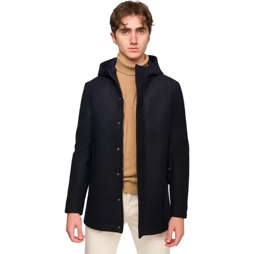 Single-Breasted Coats , male, Sizes: XL - Manuel Ritz - Modalova