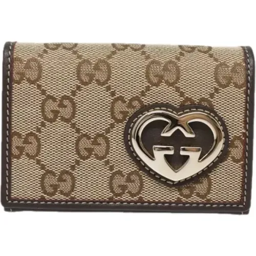 Pre-owned Wallets, female, , Size: ONE SIZE Pre-owned Canvas wallets - Gucci Vintage - Modalova