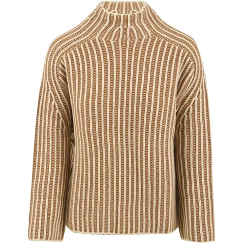 Turtlenecks, female, , Size: 2XS Camel Sweaters for Men - Aspesi - Modalova