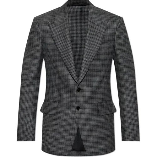 Blazers, male, , Size: L Houndstooth Blazer - Tom Ford - Modalova