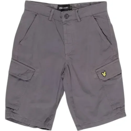 Casual Shorts, male, , Size: W28 Grey Cotton Bermuda Shorts - Lyle & Scott - Modalova