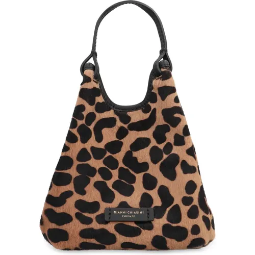 Leopardenmuster Mini Handtasche , Damen, Größe: ONE Size - Gianni Chiarini - Modalova