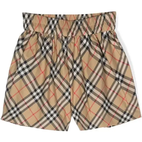 Baumwollhose mit Vintage Check, Kinder Shorts - Burberry - Modalova