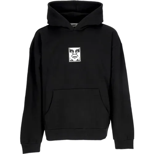 Hoodies, male, , Size: S Iconic Hoodie Fleece - Obey - Modalova