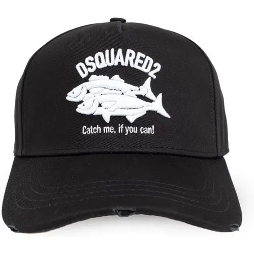 Caps, male, , Size: ONE SIZE Cap with Visor - Dsquared2 - Modalova