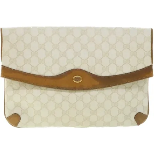 Pre-owned Clutches, female, , Size: ONE SIZE Pre-owned Canvas clutches - Gucci Vintage - Modalova