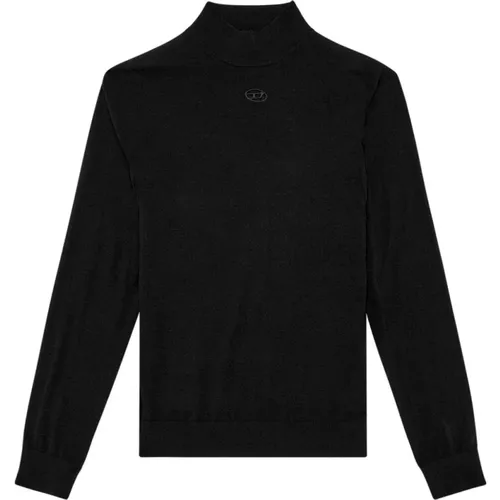 Schwarzer Sweatshirt Aw24 Herrenmode , Herren, Größe: M - Diesel - Modalova