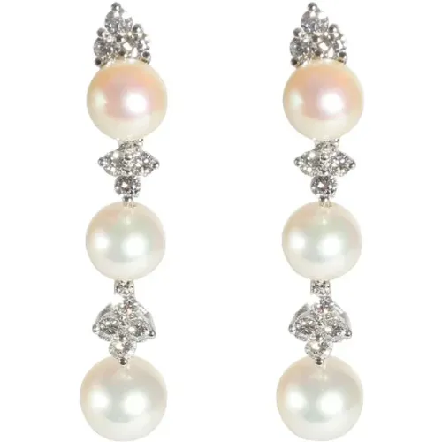 Pre-owned Jewellery, female, , Size: ONE SIZE Pre-owned Pearl earrings - Tiffany & Co. Pre-owned - Modalova