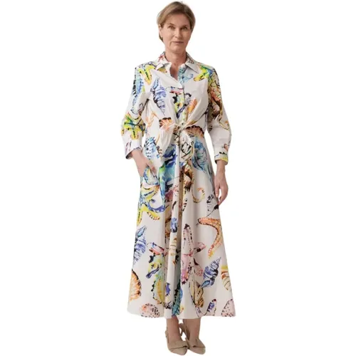 Seashell Print Maxi Dress , female, Sizes: L, 2XS, S - Sara Roka - Modalova