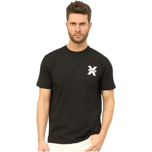 Klassisches Schwarzes Baumwoll-T-Shirt , Herren, Größe: L - Richmond - Modalova