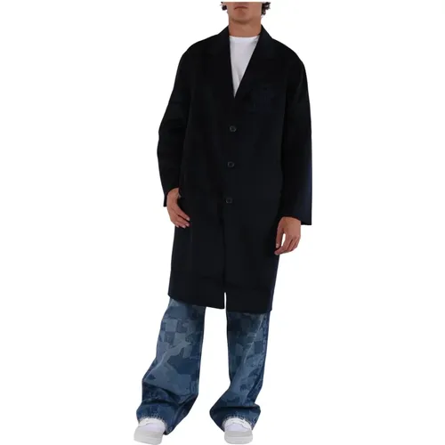 Monogram Coat with Oversize Fit , male, Sizes: XL, L - Tommy Hilfiger - Modalova
