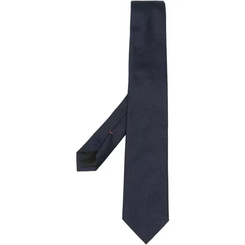 Dark Silk Jacquard Tie , male, Sizes: ONE SIZE - Ermenegildo Zegna - Modalova