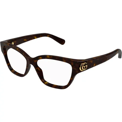 Dunkel Havana Brillengestelle , unisex, Größe: 53 MM - Gucci - Modalova