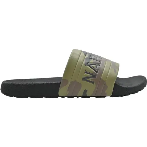 Camouflage Sneakers , Herren, Größe: 42 EU - Napapijri - Modalova