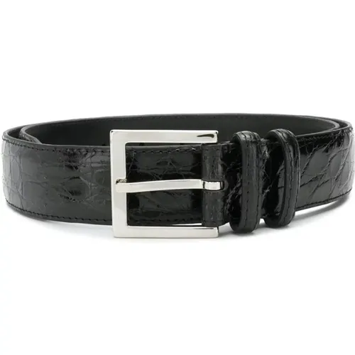 Belt with Adjustable Silver Buckle , male, Sizes: 100 CM - Orciani - Modalova