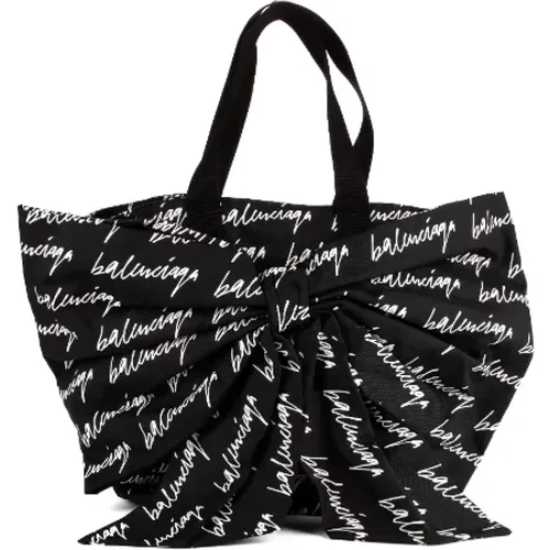 Pre-owned Tote Bags, female, , Size: ONE SIZE Pre-owned Canvas shoulder-bags - Balenciaga Vintage - Modalova