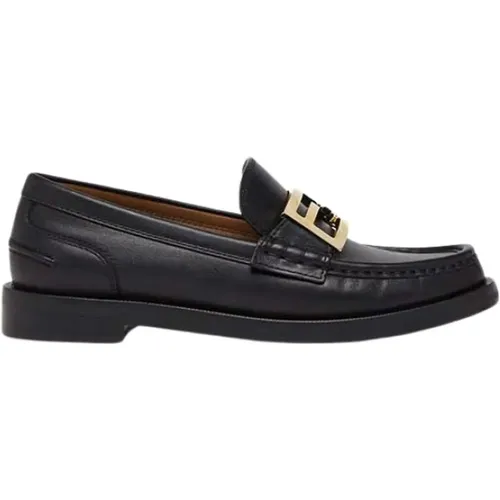 Loafers, female, , Size: 7 1/2 US Leather Loafer - Fendi - Modalova