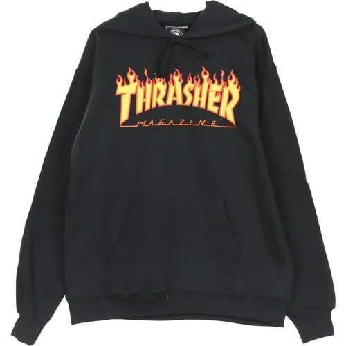 Hoodies, unisex, , Size: L Flame Hood Sweatshirt /Yellow - Thrasher - Modalova