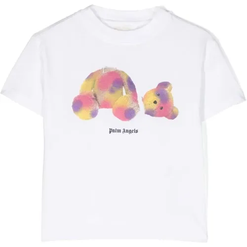 Pop Pa Bear Baumwoll T-Shirt - Palm Angels - Modalova