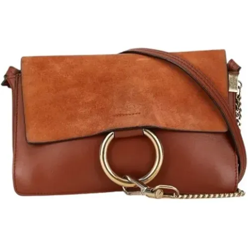 Pre-owned Cross Body Bags, female, , Size: ONE SIZE Pre-owned Suede shoulder-bags - Chloé Pre-owned - Modalova