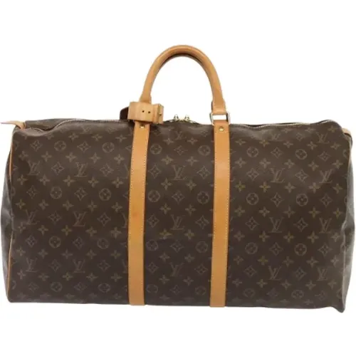 Pre-owned Weekend Bags, female, , Size: ONE SIZE Pre-owned Canvas travel-bags - Louis Vuitton Vintage - Modalova