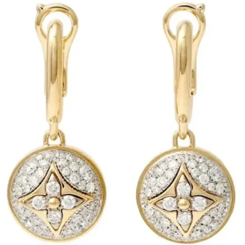 Pre-owned Jewellery, female, , Size: ONE SIZE Pre-owned Gold earrings - Louis Vuitton Vintage - Modalova