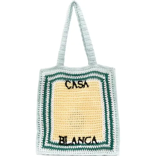 Crochet Tennis Tote Bag , unisex, Sizes: ONE SIZE - Casablanca - Modalova