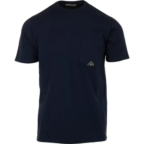 Blaues T-Shirt Tasche Polos , Herren, Größe: XL - Roy Roger's - Modalova