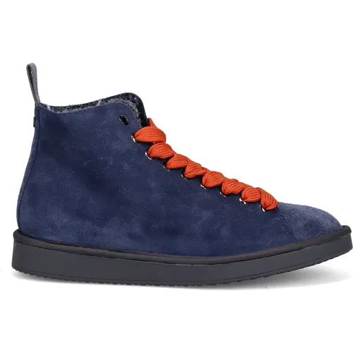 Sneakers, male, , Size: 8 US Suede Ankle Boot with Orange Laces - Panchic - Modalova